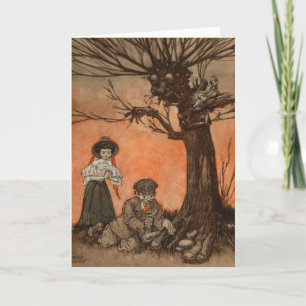Tarjeta De Agradecimiento Árbol antropomórfico de Charles Folkard