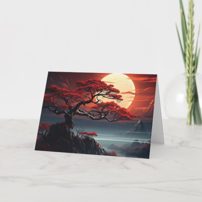 Tarjeta De Agradecimiento Árbol bonsái (Anverso)
