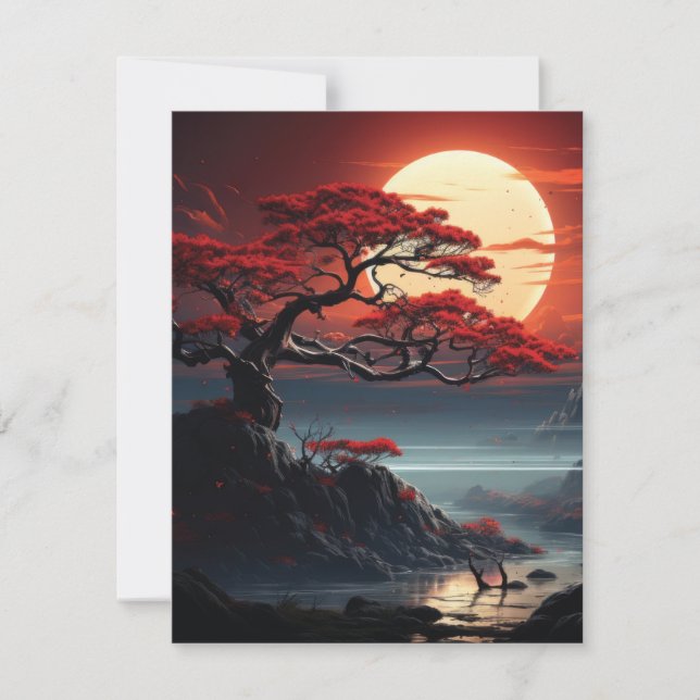 Tarjeta De Agradecimiento Árbol Bonsai (Anverso)