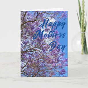 Tarjeta De Agradecimiento Árbol de jacaranda azul púrpura
