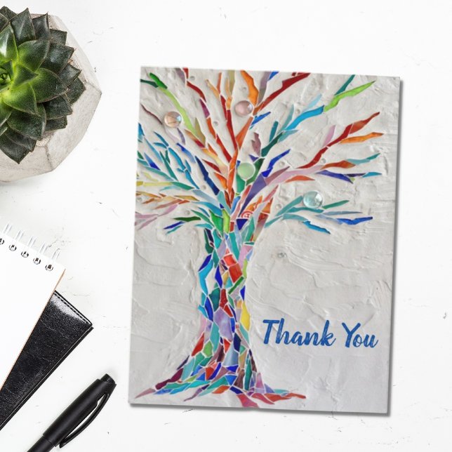 Tarjeta De Agradecimiento Árbol de la vida Gracias Añadir tu mensaje (Subido por el creador)