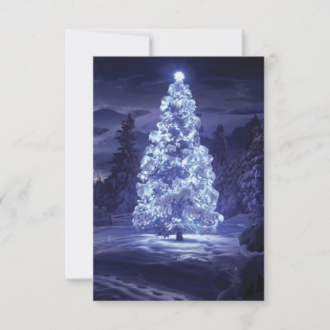 Tarjeta De Agradecimiento Árbol de Navidad (Anverso)