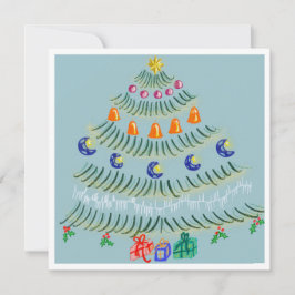 Tarjeta De Agradecimiento árbol de Navidad