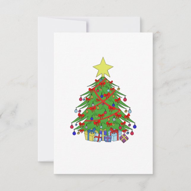 Tarjeta De Agradecimiento árbol de Navidad (Anverso)