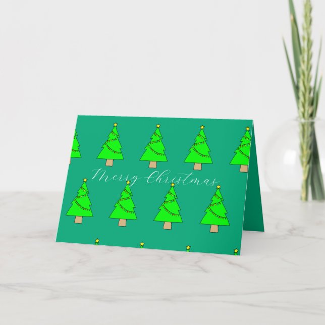Tarjeta De Agradecimiento Árbol de Navidad  (Anverso)