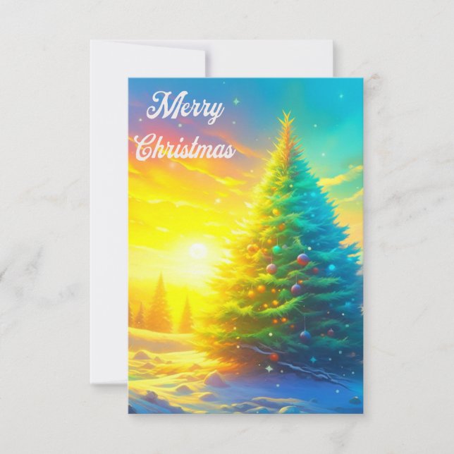 Tarjeta De Agradecimiento Árbol de navidad (Anverso)