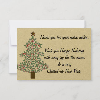 Tarjeta De Agradecimiento Árbol de Navidad Ártico