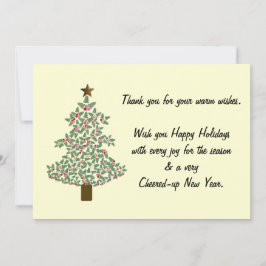 Tarjeta De Agradecimiento Árbol de Navidad Ártico