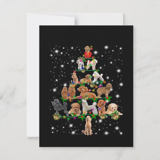 Tarjeta De Agradecimiento Árbol De Navidad De Carbono Cubierto Con Lámpara (Anverso)