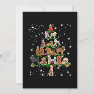 Tarjeta De Agradecimiento Árbol De Navidad De Carbono Cubierto Con Lámpara