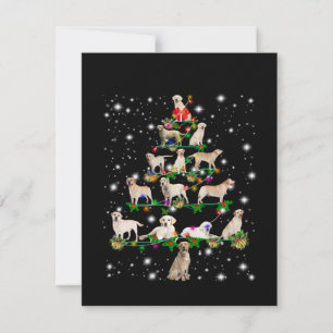 Tarjeta De Agradecimiento Árbol De Navidad De Labrador Cubierto De Lámparas