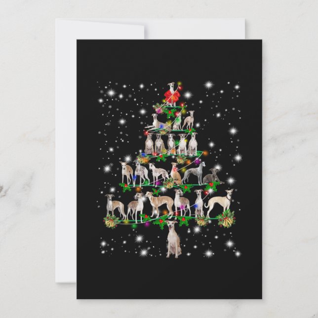 Tarjeta De Agradecimiento Árbol De Navidad De Marioneta Cubierto Por Flashli (Anverso)
