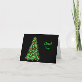 Tarjeta De Agradecimiento Árbol de Navidad Verde