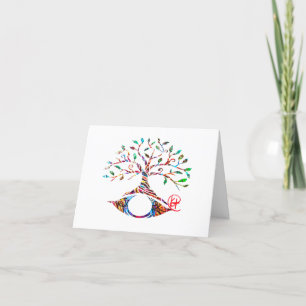 Tarjeta De Agradecimiento Árbol de ojos malvado de cartas de arte de graffit