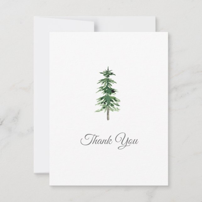Tarjeta De Agradecimiento Árbol de pájaros acuáticos (Anverso)