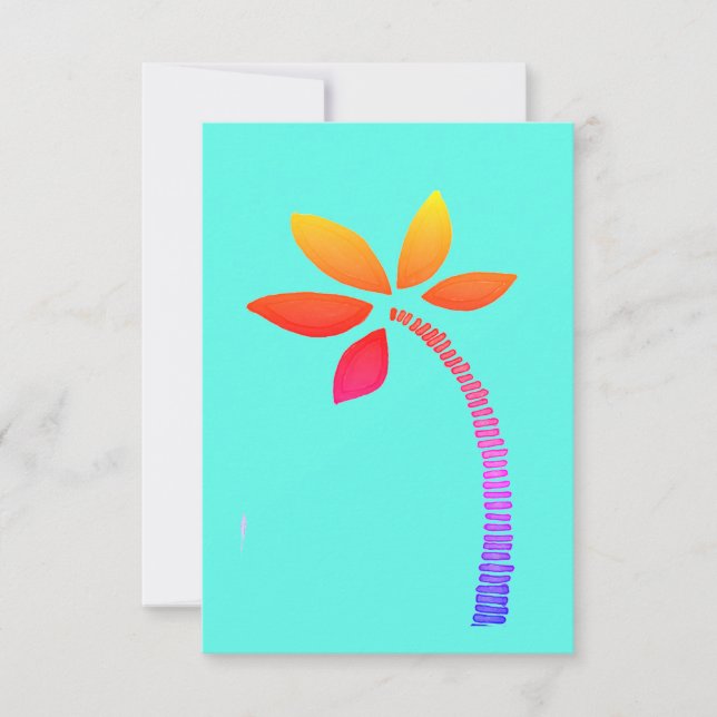 Tarjeta De Agradecimiento Árbol de palma (Anverso)