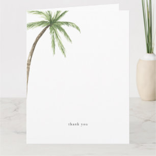 Tarjeta De Agradecimiento Árbol de palmas tropical personalizado plegado