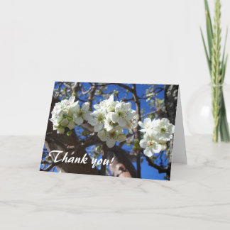 Tarjeta De Agradecimiento Árbol de peras florido de primavera de los Cluster