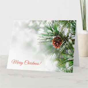 Tarjeta De Agradecimiento Árbol de pino cubierto de nieve