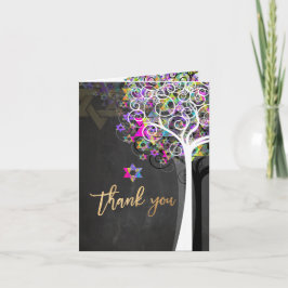 Tarjeta De Agradecimiento Árbol de vida de PixDezines/gracias/Chalkboard