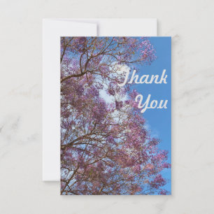 Tarjeta De Agradecimiento Árbol Jacaranda azul morado
