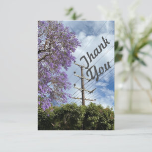 Tarjeta De Agradecimiento Árbol Jacaranda azul morado
