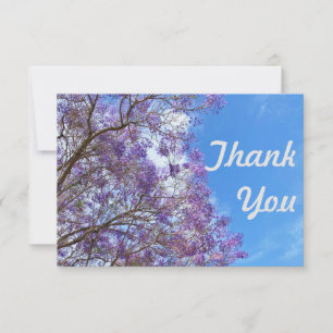 Tarjeta De Agradecimiento Árbol Jacaranda azul morado
