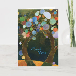 Tarjeta De Agradecimiento Árboles de amor artísticos Boda Gracias