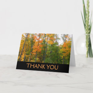 Tarjeta De Agradecimiento Árboles de Arce de Otoño Fotografía de la Naturale