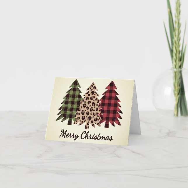 Tarjeta De Agradecimiento Árboles de Navidad (Anverso)