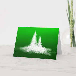 Tarjeta De Agradecimiento Árboles verdes 2025 - Navidades/tarjeta de vacacio