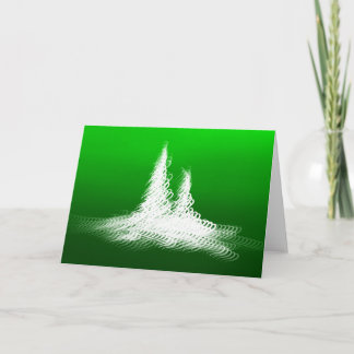 Tarjeta De Agradecimiento Árboles verdes 2025 - Navidades/tarjeta de vacacio