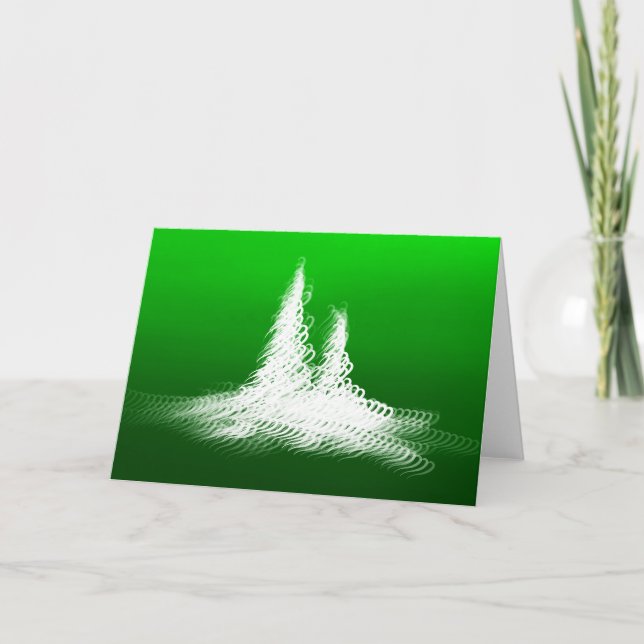 Tarjeta De Agradecimiento Árboles verdes 2025 - Navidades/tarjeta de vacacio (Anverso)