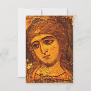 Tarjeta De Agradecimiento Arcángel Gabriel Icono de Ángel Ruso Antiguo Bizan