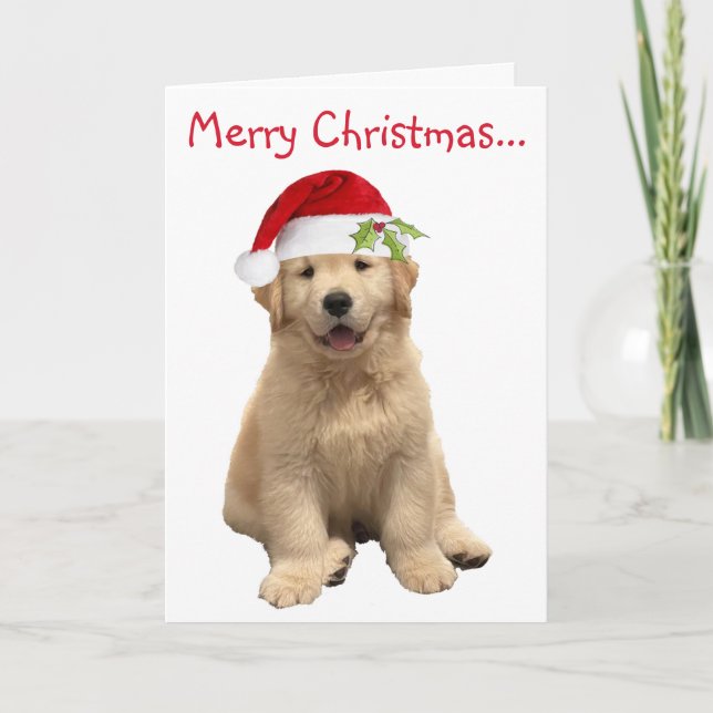 Tarjeta De Agradecimiento Archie Navidades Puppy (Anverso)