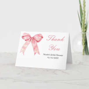 Tarjeta De Agradecimiento Arco de coqueta rosa para despedida de soltera