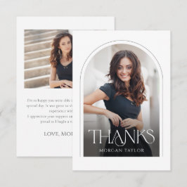 Tarjeta De Agradecimiento Arco de Elegancia Mínimo Graceful 2 Graduación de 