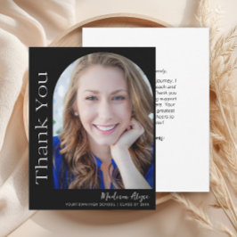Tarjeta De Agradecimiento Arco de fotos moderno personalizado en blanco y ne