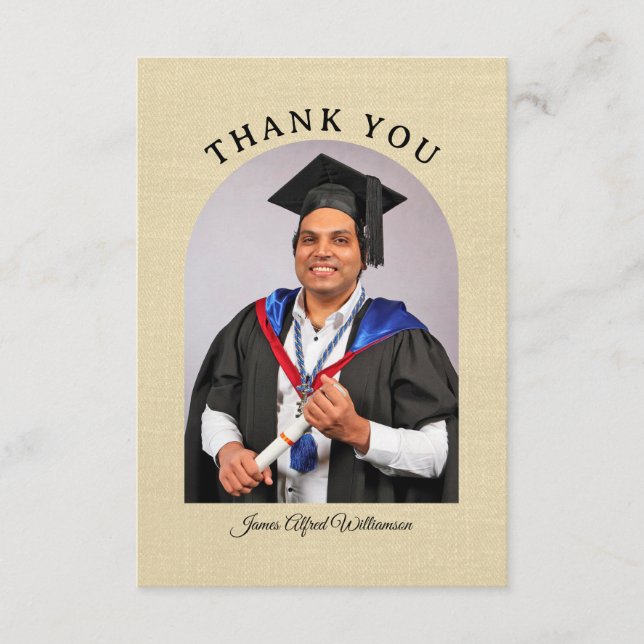 Tarjeta de agradecimiento Arco de graduación (Anverso)
