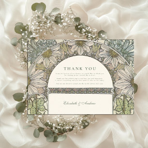 Tarjeta De Agradecimiento Arco de jardín vintage para boda