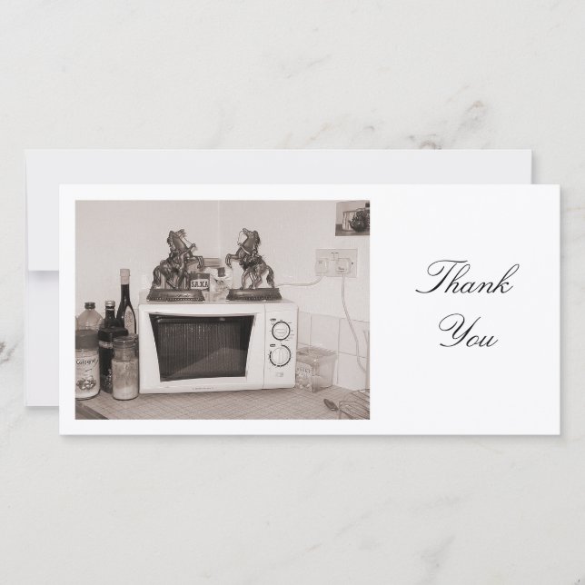 Tarjeta De Agradecimiento Arco de la microonda - gracias (Anverso)