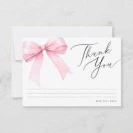 Tarjeta De Agradecimiento Arco de Novia Coquette Rosa