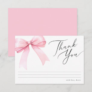 Tarjeta De Agradecimiento Arco de novia Coquette rosa Ducha nupcial