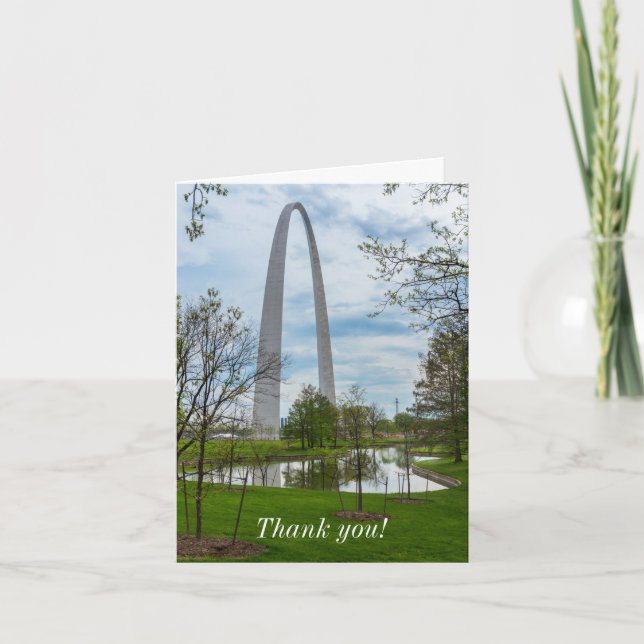 Tarjeta De Agradecimiento Arco desde el parque (Anverso)