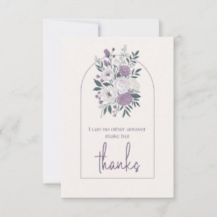 Tarjeta De Agradecimiento Arco Floral Elegante de Lavanda Moderna Gratitud