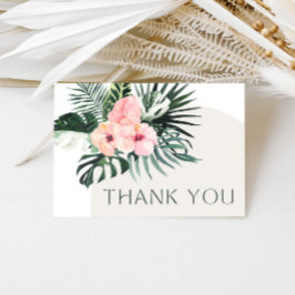 Tarjeta De Agradecimiento Arco floral tropical