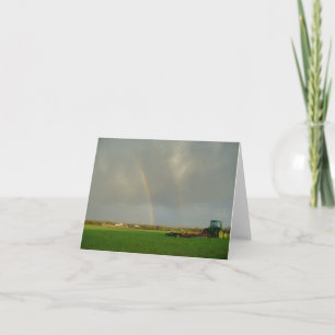 Tarjeta De Agradecimiento Arco iris doble en Farmfield
