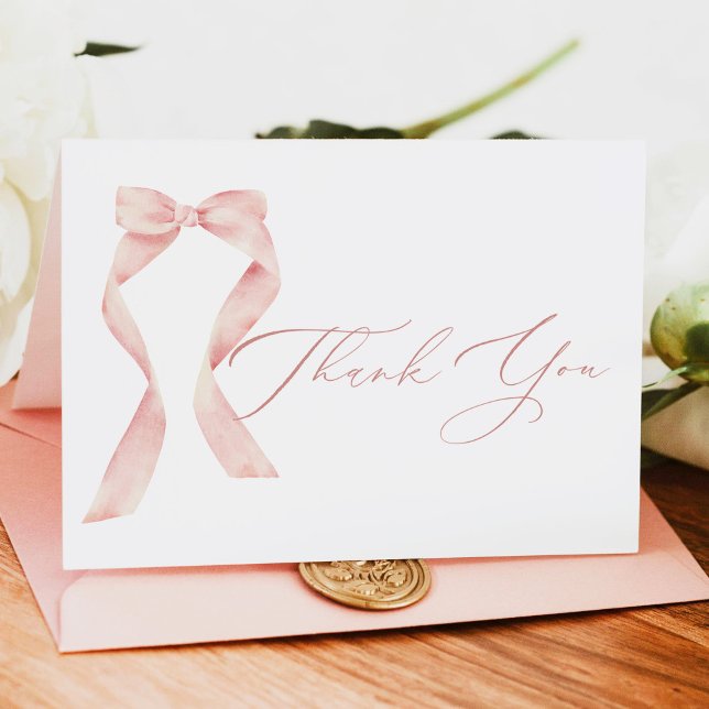 Tarjeta De Agradecimiento Arco Rosa Bella Está Atando el Nudo Gracias (Subido por el creador)