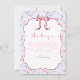 Tarjeta De Agradecimiento Arco Rosa Ella Está Atando el Nudo Despedida de So