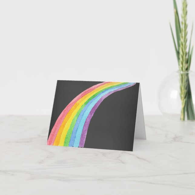 Tarjeta De Agradecimiento Arcoiris acuático (Anverso)